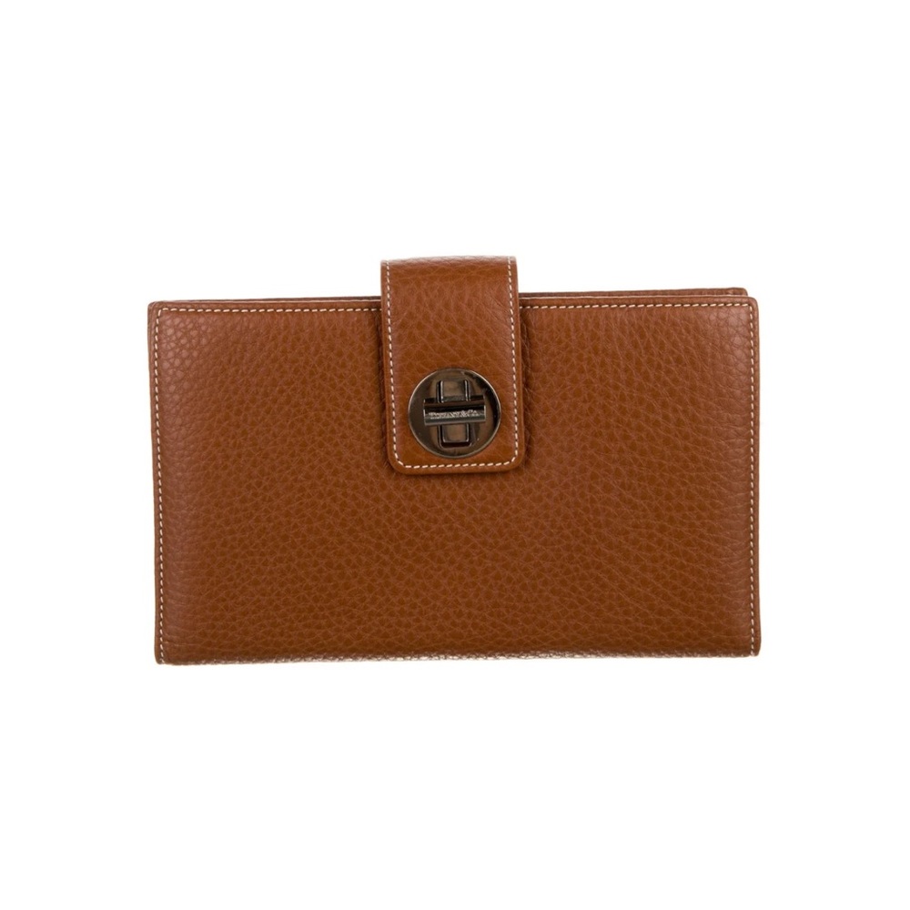 Tiffany & Co. Brown Pebbled Leather Wallet
